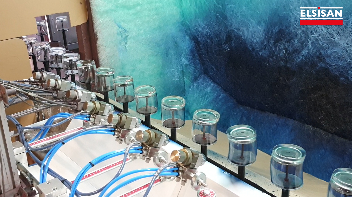 Automated Electrostatic Spray Paint Application Line for Glasses Elsisan